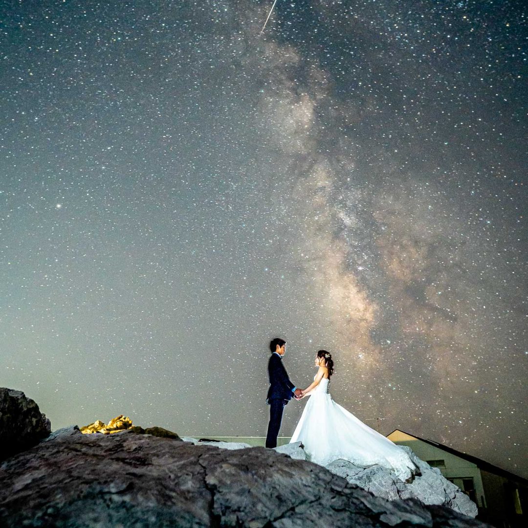 フォトギャラリー天の川 星空前撮り Wasao Photography 京都前撮り 結婚式撮影 星空フォトウェデイング